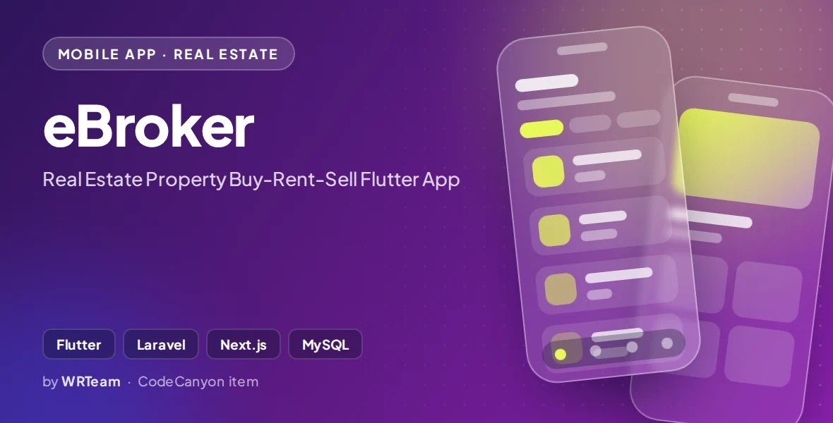 eBroker - Real Estate Property Buy-Rent-Sell Flutter App