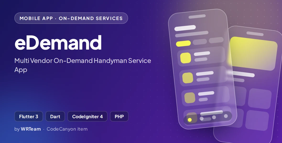 eDemand - Multi Vendor On-Demand Handyman Service App