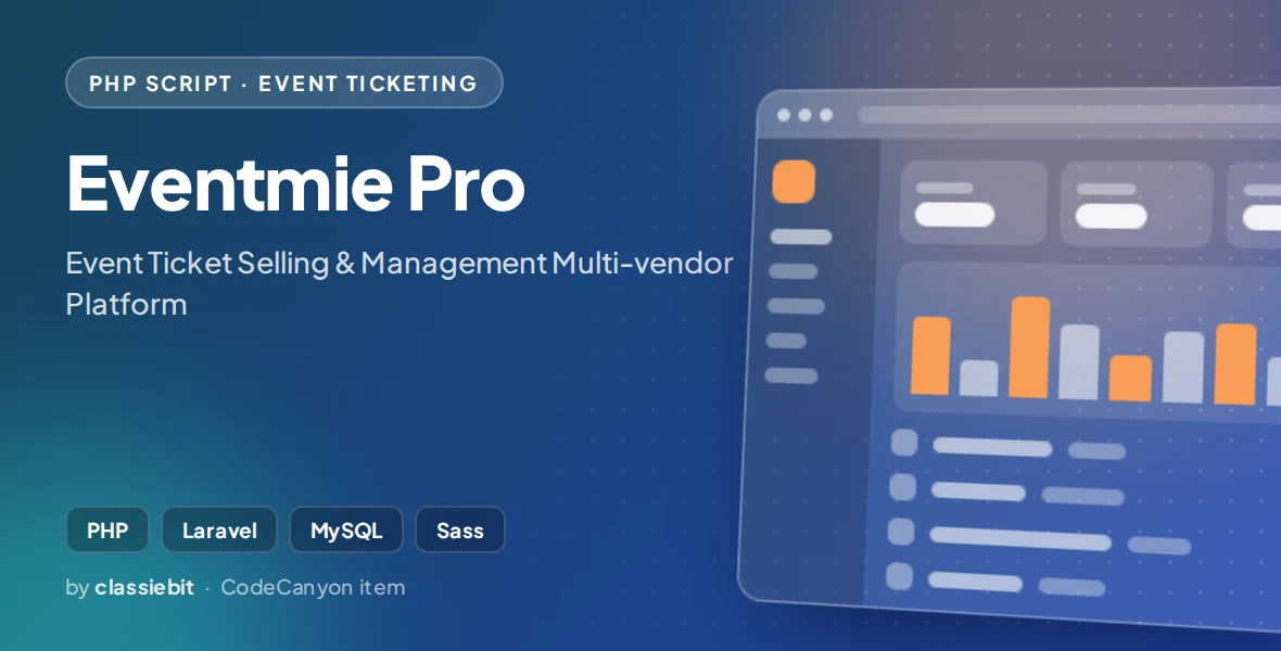 Eventmie Pro - Event Ticket Selling & Management Multi-vendor Platform