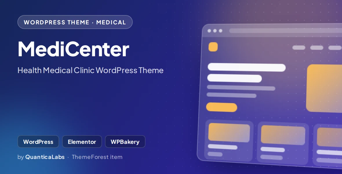 MediCenter - Health Medical Clinic WordPress Theme