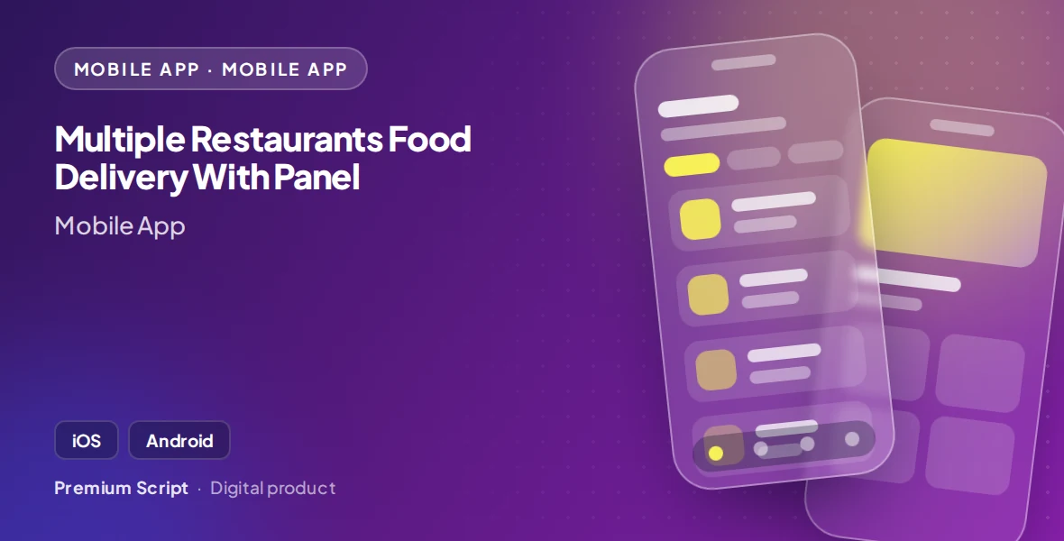 Multiple Restaurants Food Delivery With Panel