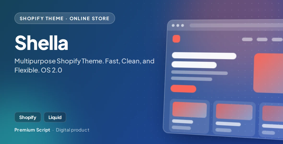 Shella - Multipurpose Shopify Theme. Fast, Clean, and Flexible. OS 2.0
