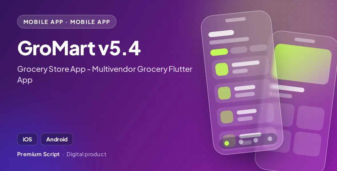 GroMart v5.4 - Grocery Store App - Multivendor Grocery Flutter App