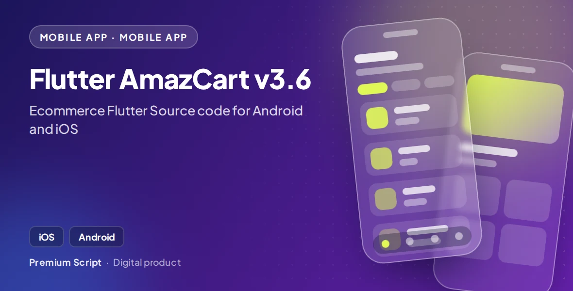Flutter AmazCart v3.6 - Ecommerce Flutter Source code for Android and iOS