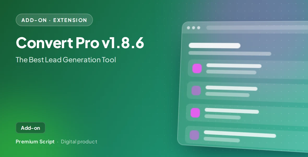 Convert Pro v1.8.6 - The Best Lead Generation Tool