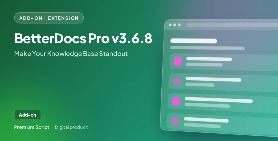 BetterDocs Pro v3.6.8 - Make Your Knowledge Base Standout