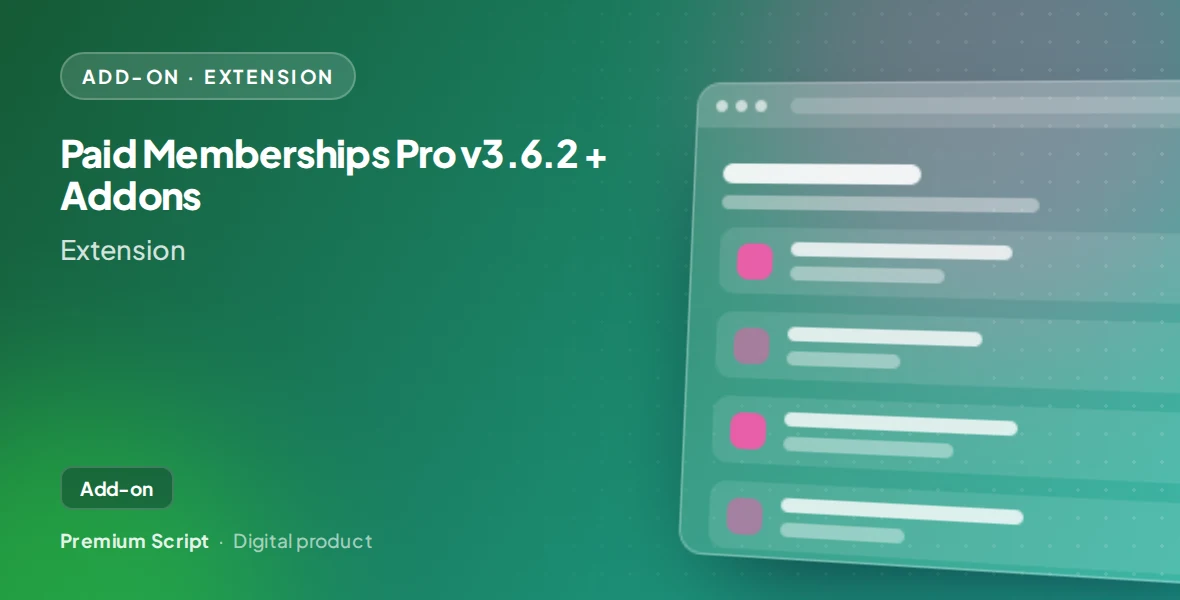 Paid Memberships Pro v3.6.2 + Addons
