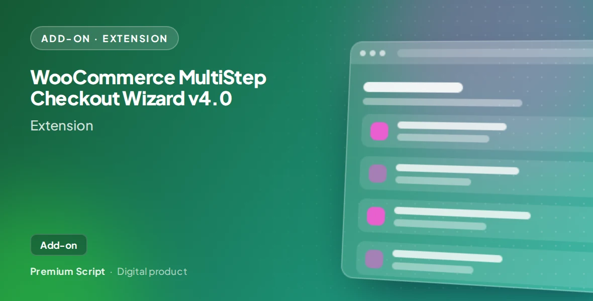 WooCommerce MultiStep Checkout Wizard v4.0