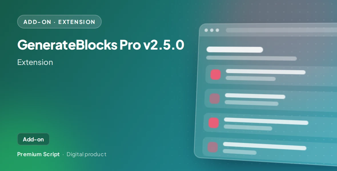 GenerateBlocks Pro v2.5.0