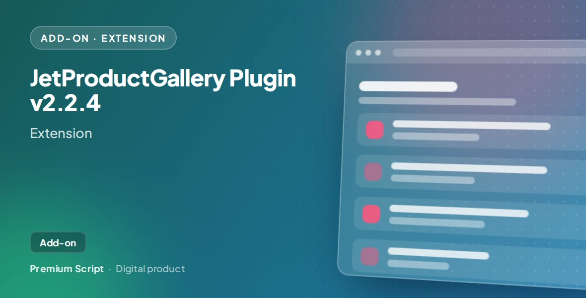 JetProductGallery Plugin v2.2.4