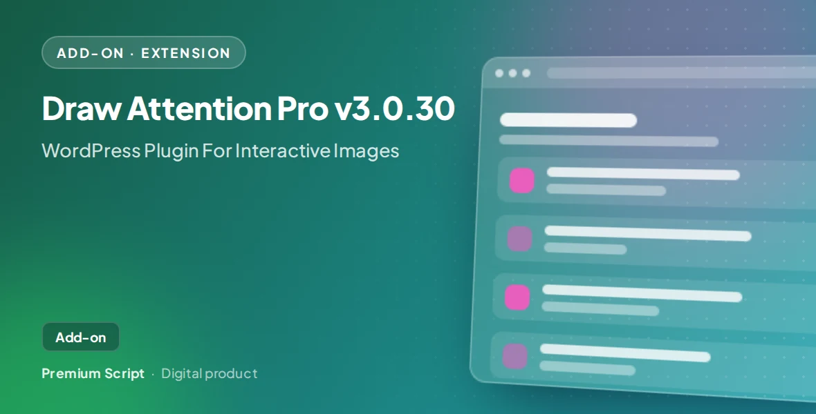 Draw Attention Pro v3.0.30 - WordPress Plugin For Interactive Images