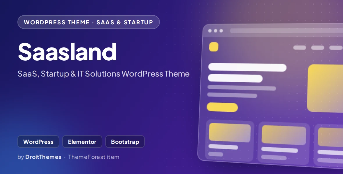 Saasland - SaaS, Startup & IT Solutions WordPress Theme