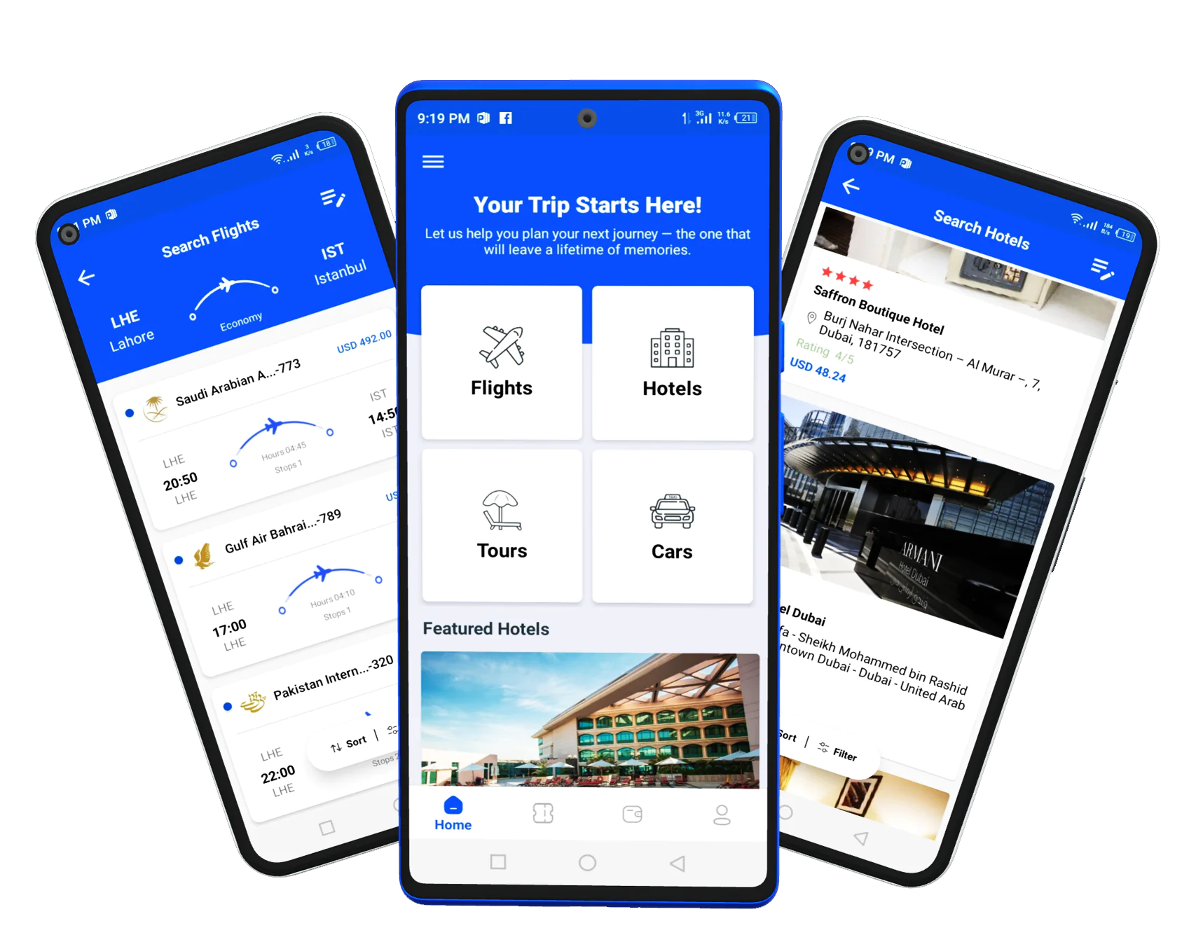 Travel Booking + Flight= Rent Car- Application