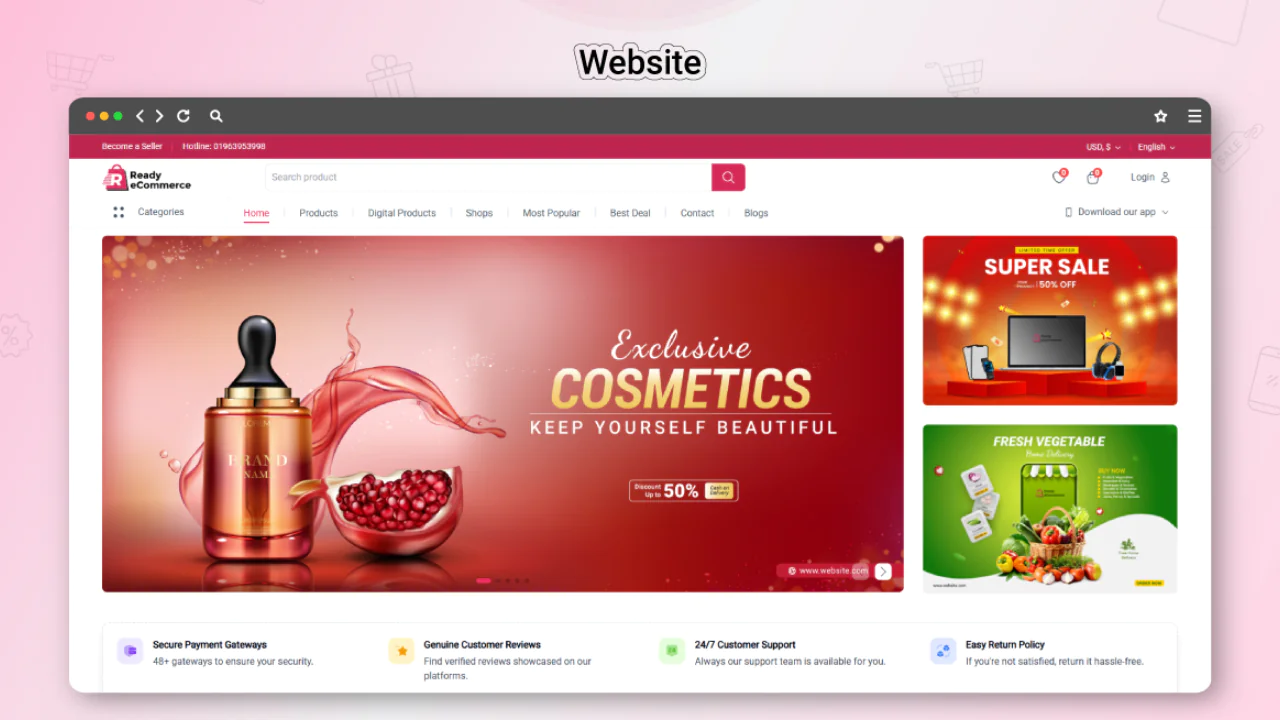 ProCommerce – Full Multi-Vendor Shopping Platform with Mobile App & POS